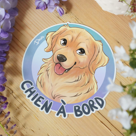 Sticker Auto • Golden Retriever • 2 Coloris – Image 4
