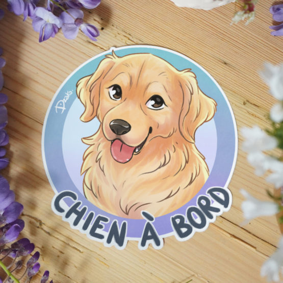 Sticker Auto • Golden Retriever • 2 Coloris – Image 5