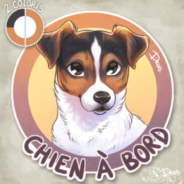 Sticker Auto • Jack Russel • 2 Coloris