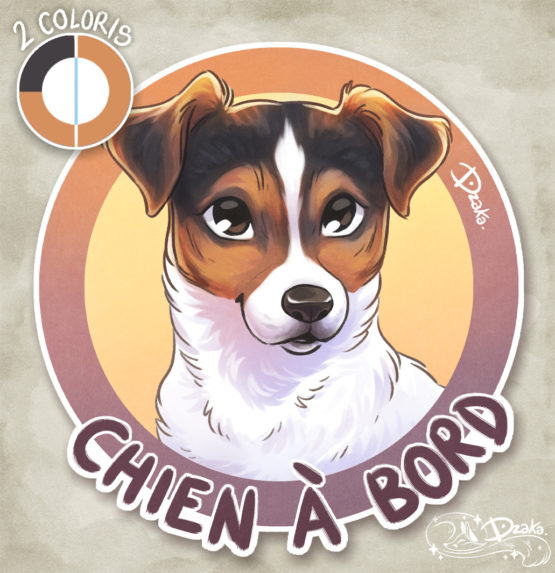 Sticker Auto • Jack Russel • 2 Coloris