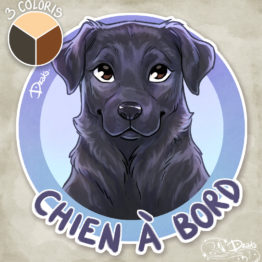 Sticker Auto • Labrador • 3 Coloris