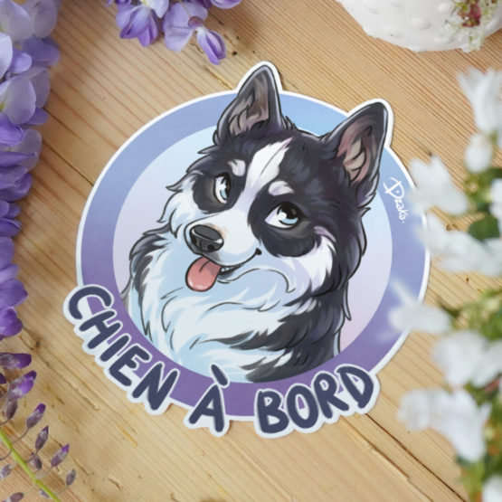 Sticker Auto • Laika de Iakoutie • 3 Coloris – Image 2