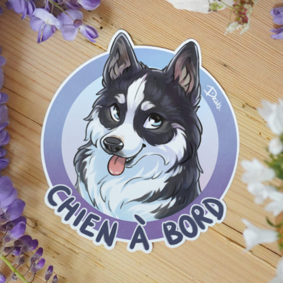 Sticker Auto • Laika de Iakoutie • 3 Coloris – Image 3