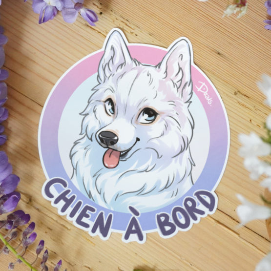 Sticker Auto • Laika de Iakoutie • 3 Coloris – Image 5