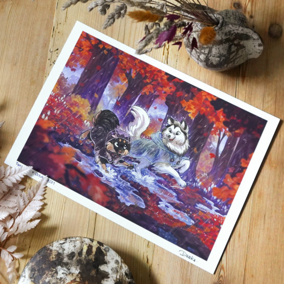 Print A4 Naya & Ori • Pluie d'Automne