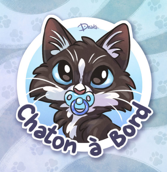 Sticker Auto • Chaton à Bord