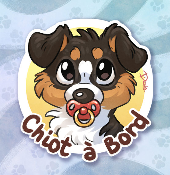 Sticker Auto • Chiot à Bord