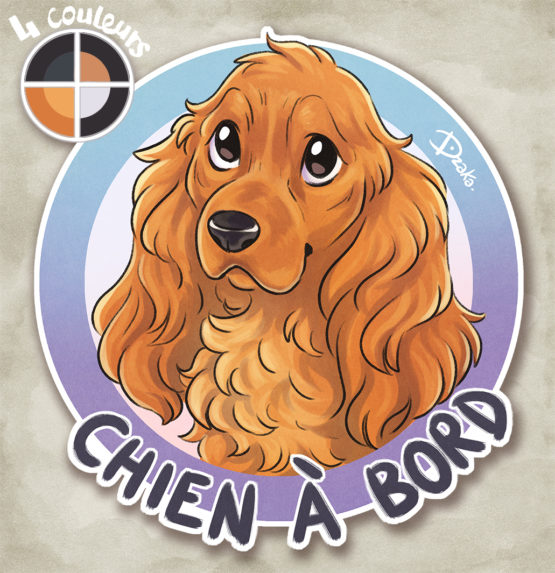 Sticker Auto • Cocker • 4 Coloris