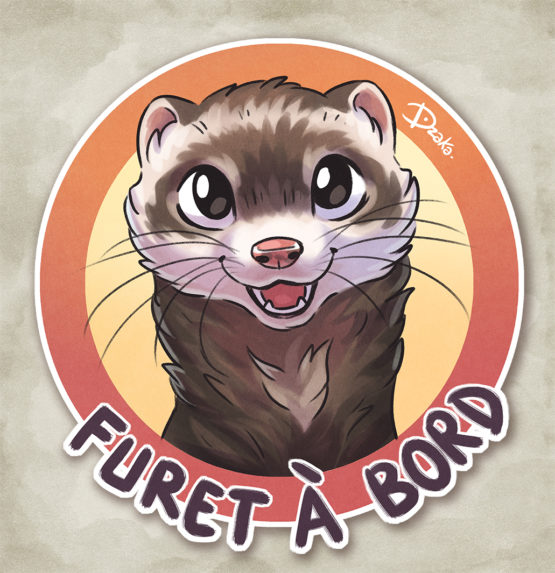 Sticker Auto • Furet • 2 Coloris – Image 3