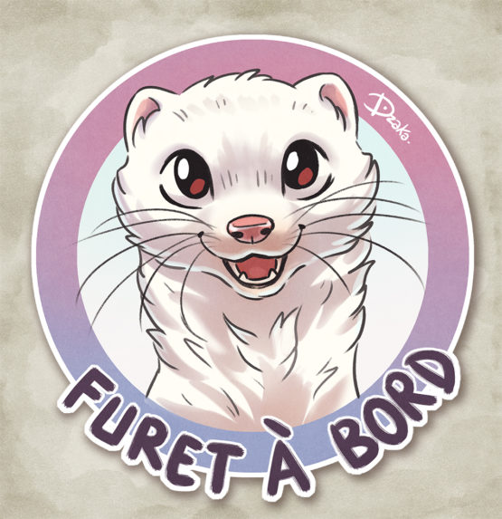 Sticker Auto • Furet • 2 Coloris – Image 2