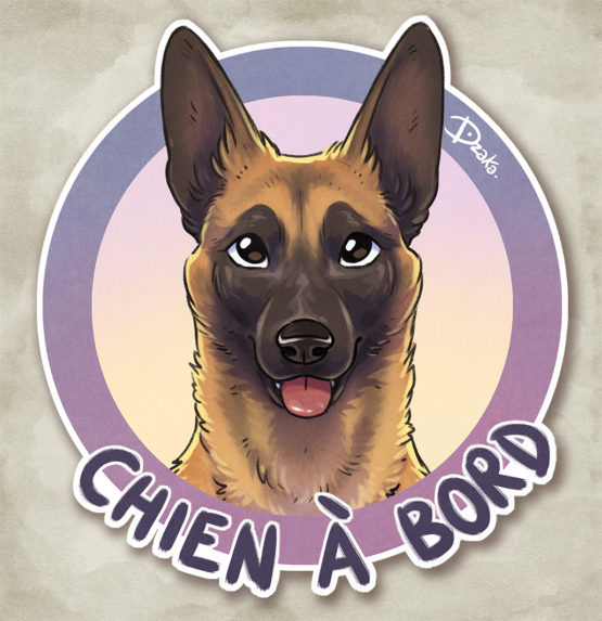 Sticker Auto • Malinois • 2 Coloris – Image 3