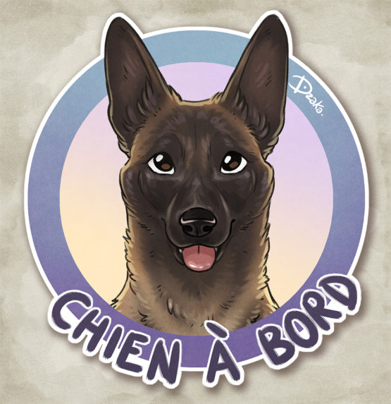Sticker Auto • Malinois • 2 Coloris – Image 2