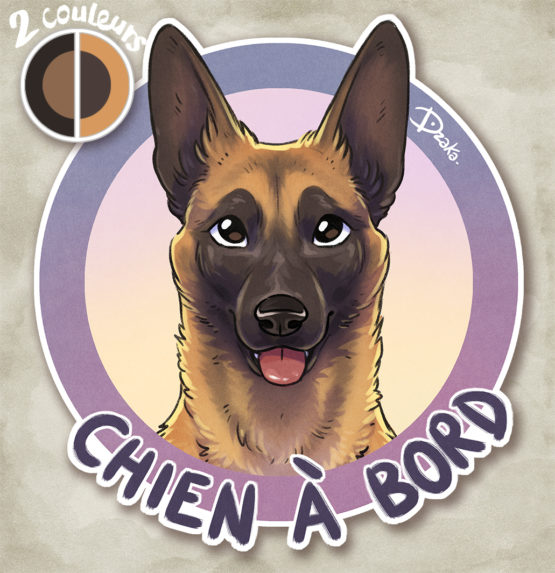 Sticker Auto • Malinois • 2 Coloris