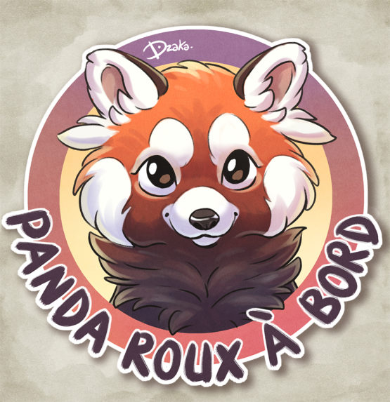 Sticker Auto • Panda Roux