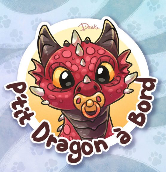 Sticker Auto • P'tit Dragon à Bord