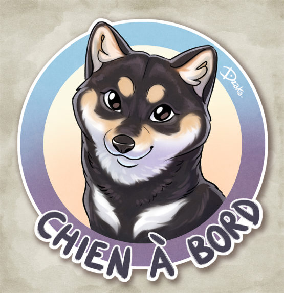 Sticker Auto • Shiba • 3 Coloris – Image 3
