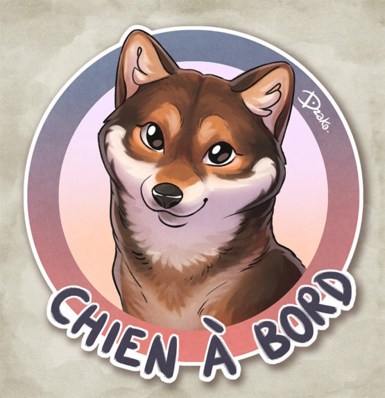 Sticker Auto • Shiba • 3 Coloris – Image 4