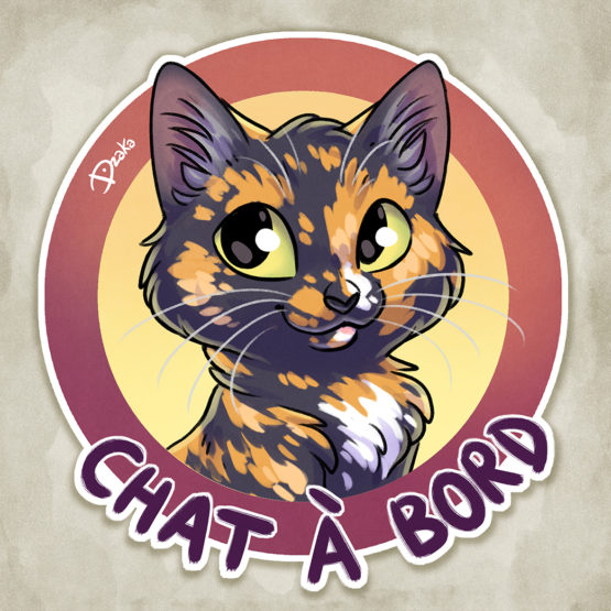 Sticker Auto • Chats • 10 Coloris – Image 3