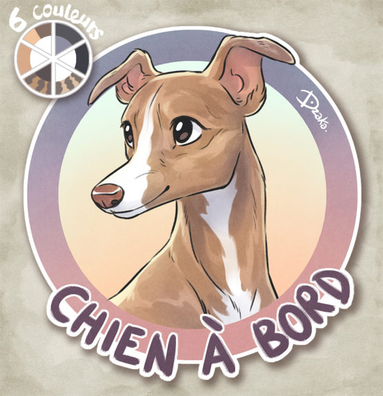 Sticker Auto • Whippet • 6 Coloris