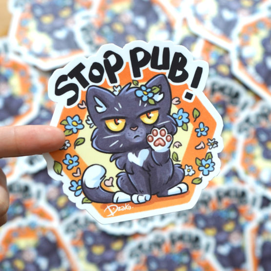 Stickers Stop Pub • Chat Blasé – Image 3