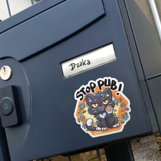 Stickers Stop Pub • Chat Blasé – Image 4