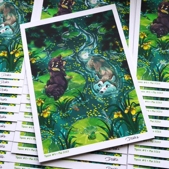 Print A4 Naya & Ori • Grenouilles et Nénuphars – Image 4