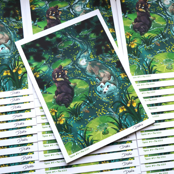 Print A4 Naya & Ori • Grenouilles et Nénuphars