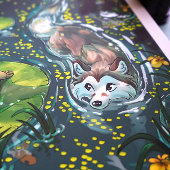 Print A4 Naya & Ori • Grenouilles et Nénuphars – Image 5