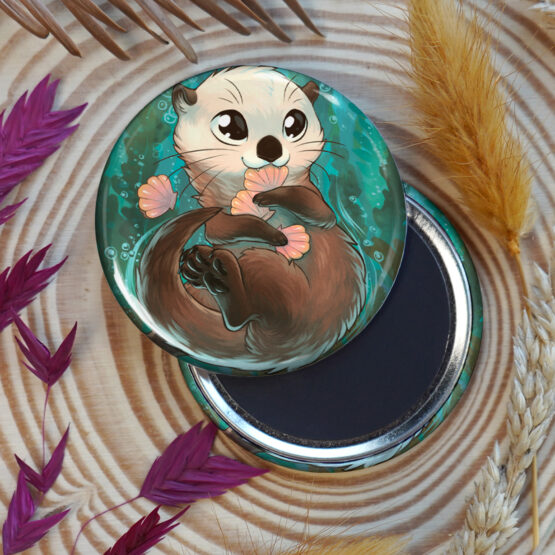 Badge/Magnet • Loutre Gourmande