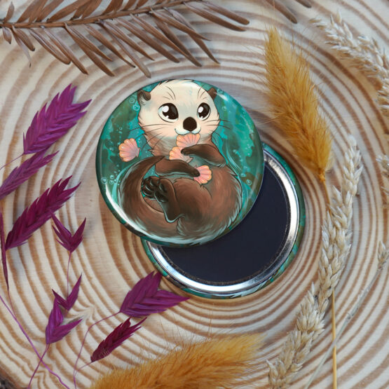 Badge/Magnet • Loutre Gourmande – Image 4