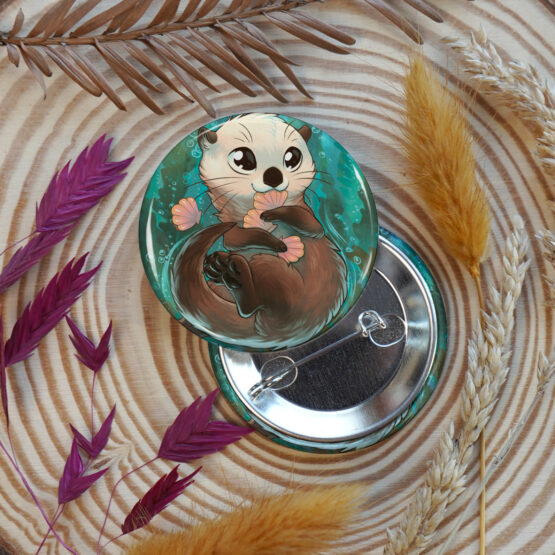 Badge/Magnet • Loutre Gourmande – Image 5