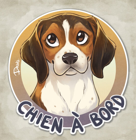 Sticker Auto • Beagle • 2 Coloris – Image 2
