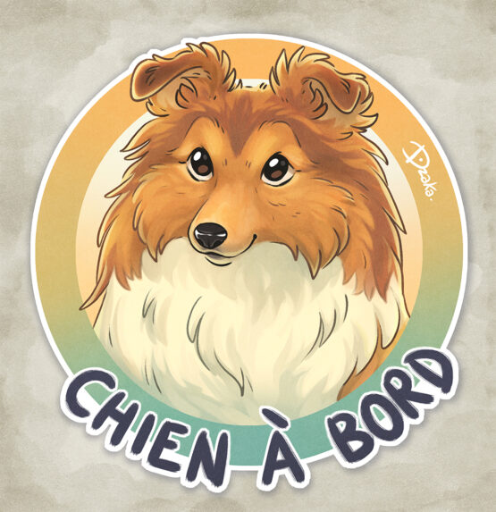 Sticker Auto • Berger des Shetland • 6 Coloris – Image 2