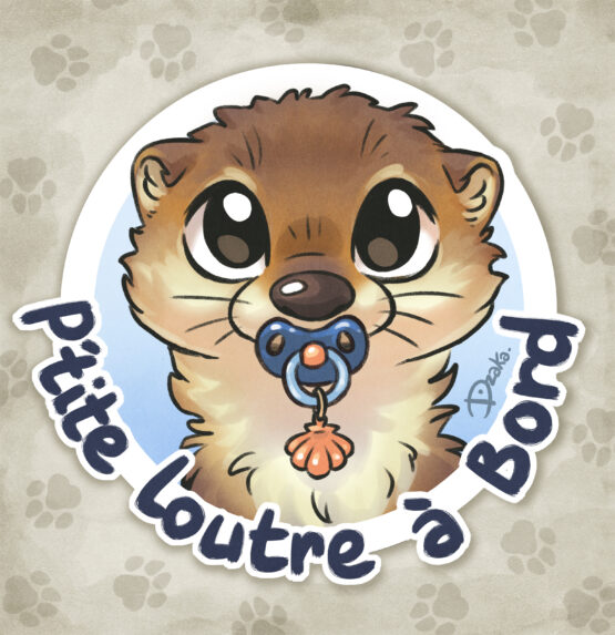 Sticker Auto • P'tite loutre à bord