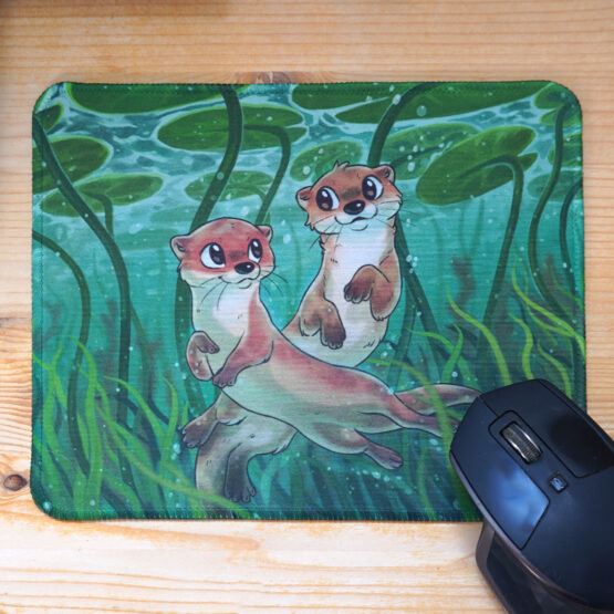 Tapis de Souris • Loutres Nénuphars – Image 3