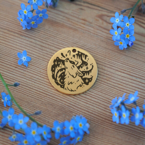 Médaille Ronde Loup Boréale • 3 coloris – Image 4