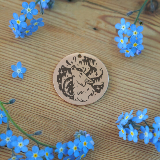 Médaille Ronde Loup Boréale • 3 coloris – Image 3