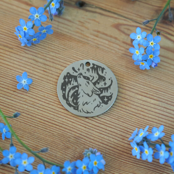 Médaille Ronde Loup Boréale • 3 coloris – Image 2