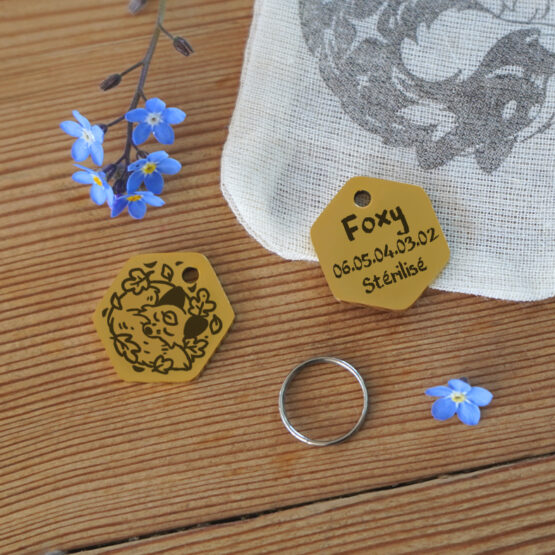 Mini Médaille Hexagone Goupil • 3 coloris – Image 6
