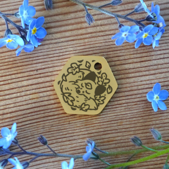 Mini Médaille Hexagone Goupil • 3 coloris – Image 3