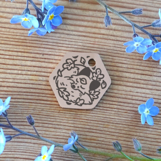 Mini Médaille Hexagone Goupil • 3 coloris – Image 4