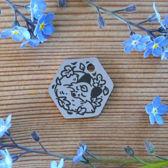 Mini Médaille Hexagone Goupil • 3 coloris – Image 2