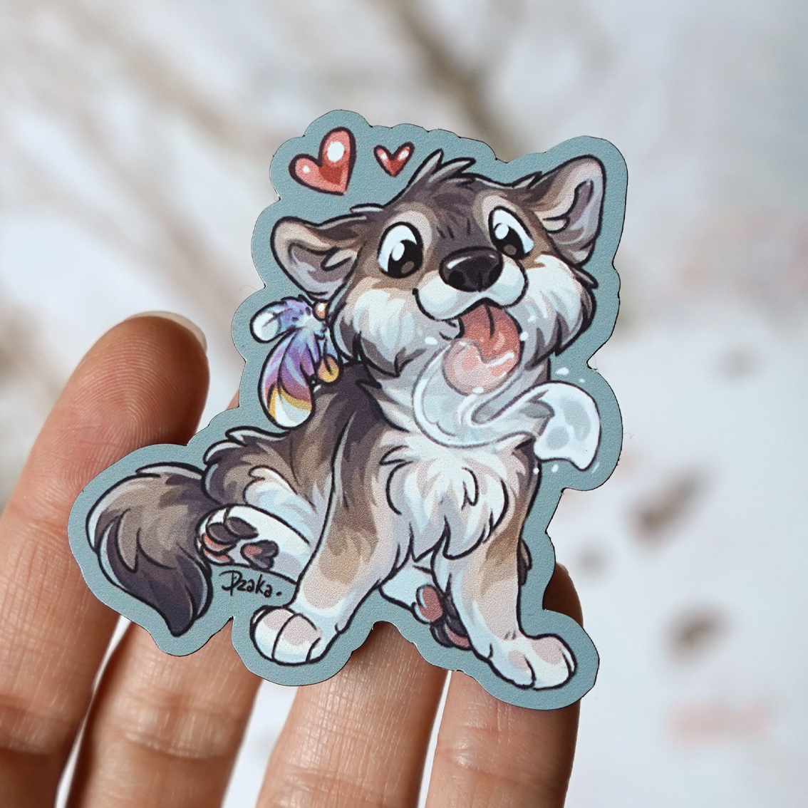 magnet loup baveux