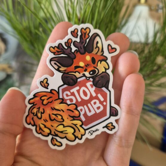 Stickers Stop Pub • Cerf Renard