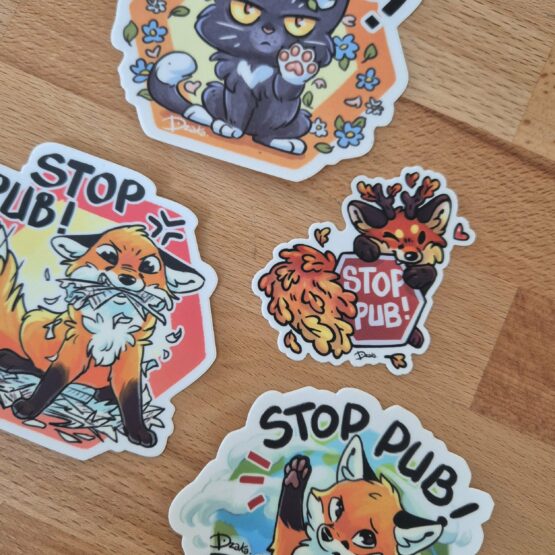 Stickers Stop Pub • Cerf Renard – Image 2