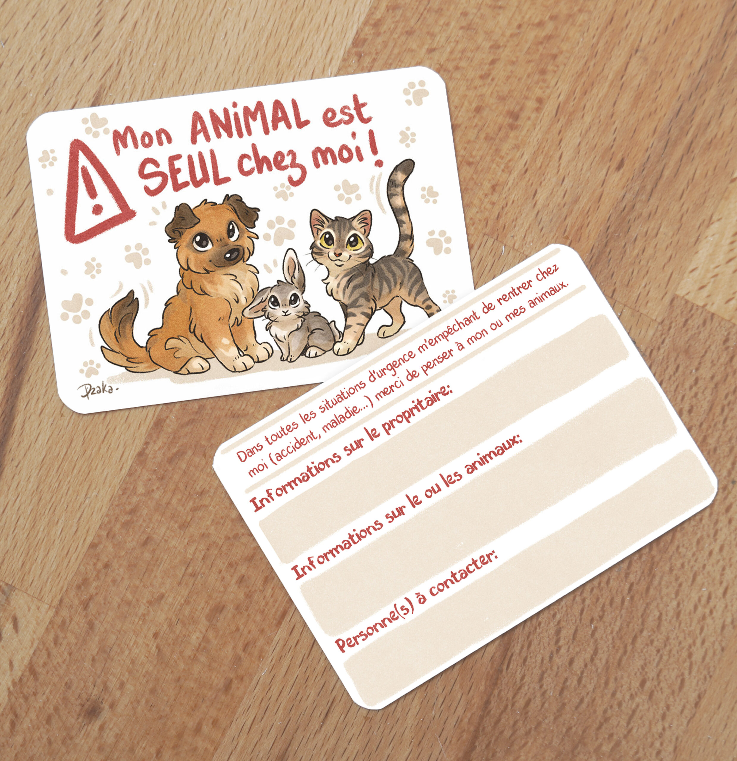 Carte d’Urgence Animaux